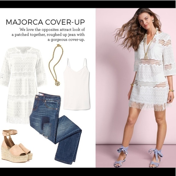 Cabi #5385 White Majorca Fringed Cover Up - Picture 1 of 10